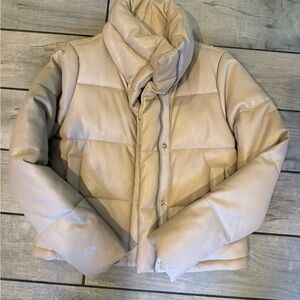 Abercrombie & Fitch Beige Puffer Jacket